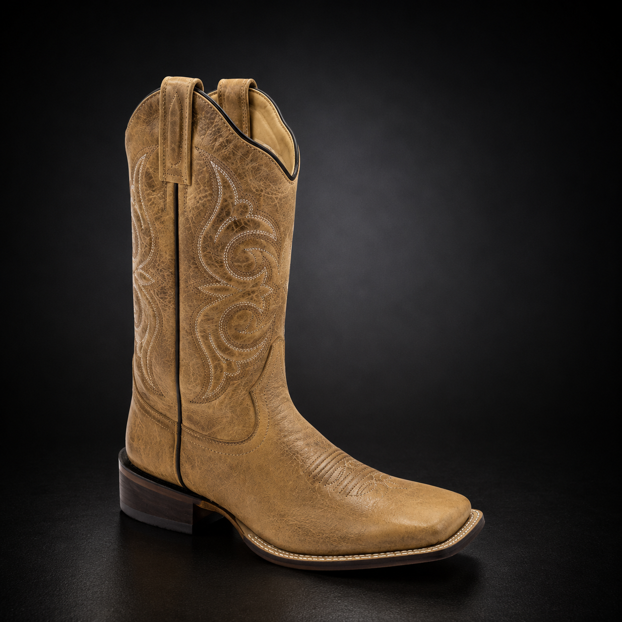 Woman's Cactus Tan Wide Square Tow Western Boot | WEST 8169