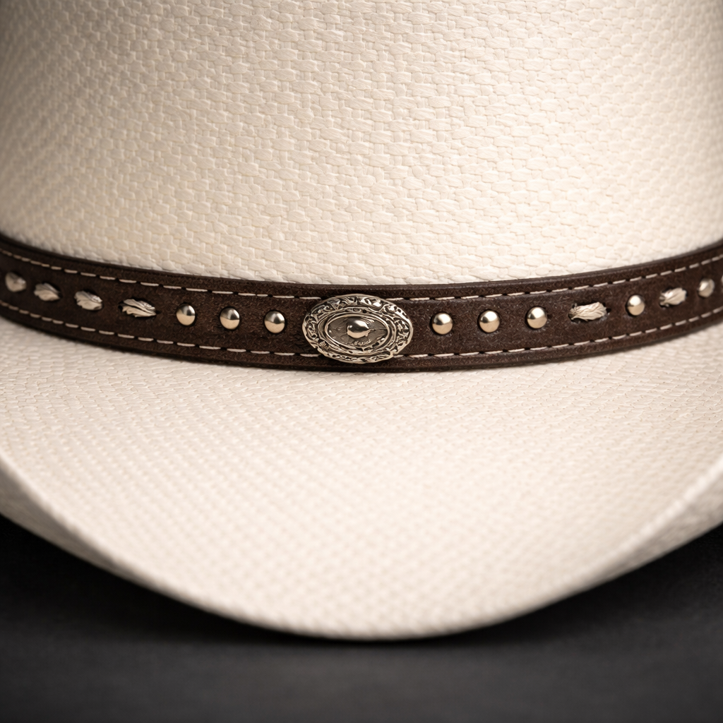 Wild Wild West | Adults Bangora Straw White Cowboy Hat | Bologna Crown