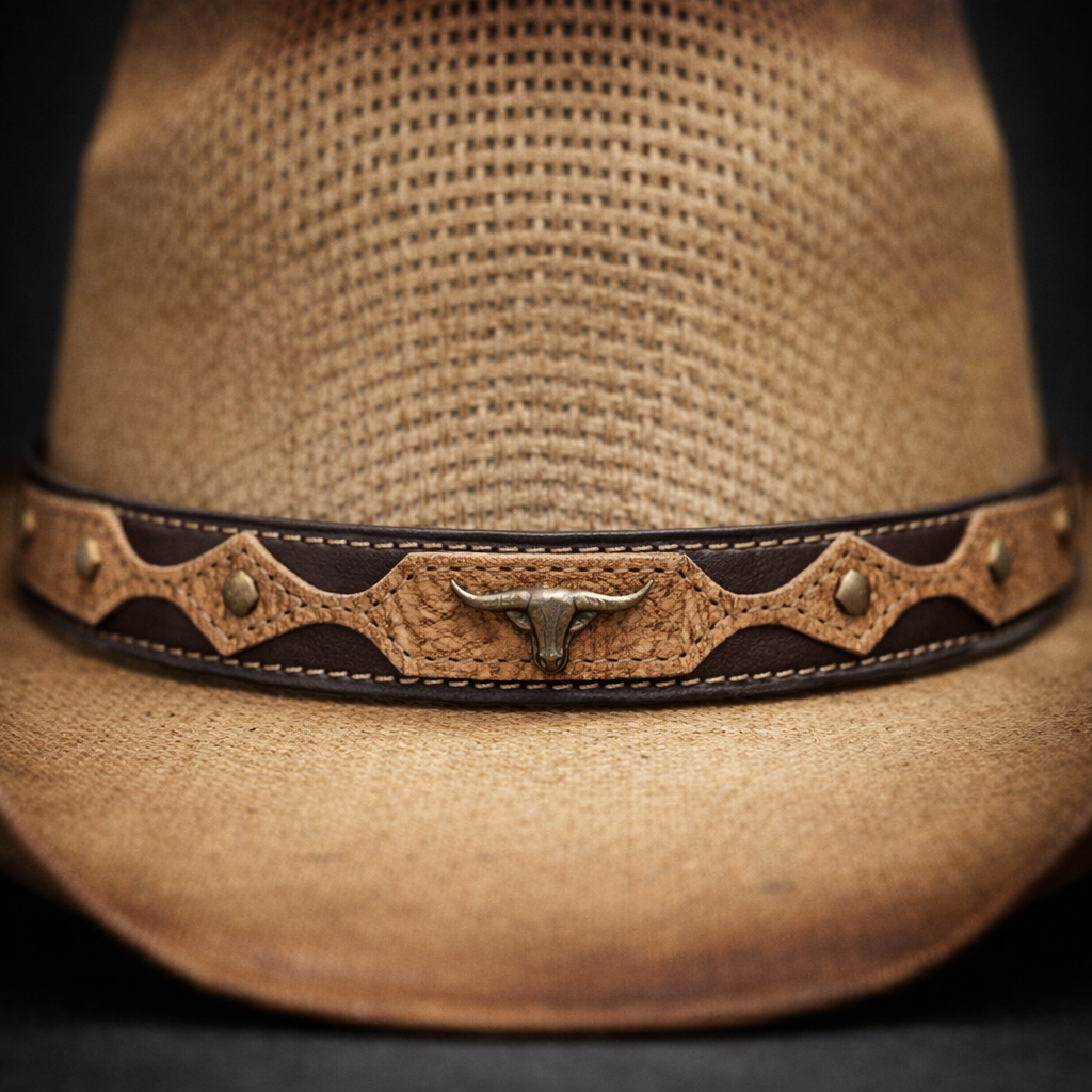 Wild Wild West | Adults Cuadrillé Straw Tan Cowboy Hat | Country Crown