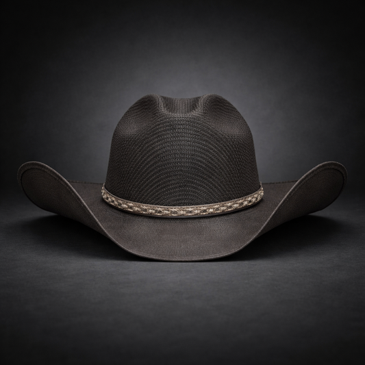 Wild Wild West | Adults Cuadrillé Straw Brown Cowboy Hat | Country Crown