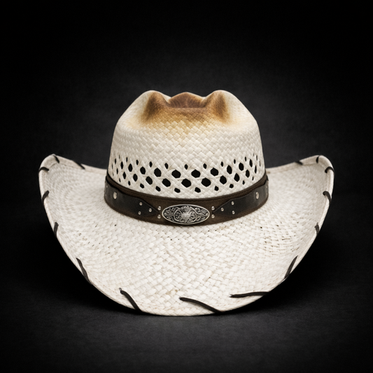 Wild Wild West | Adults Nante Straw White Cowboy Hat | Country Crown
