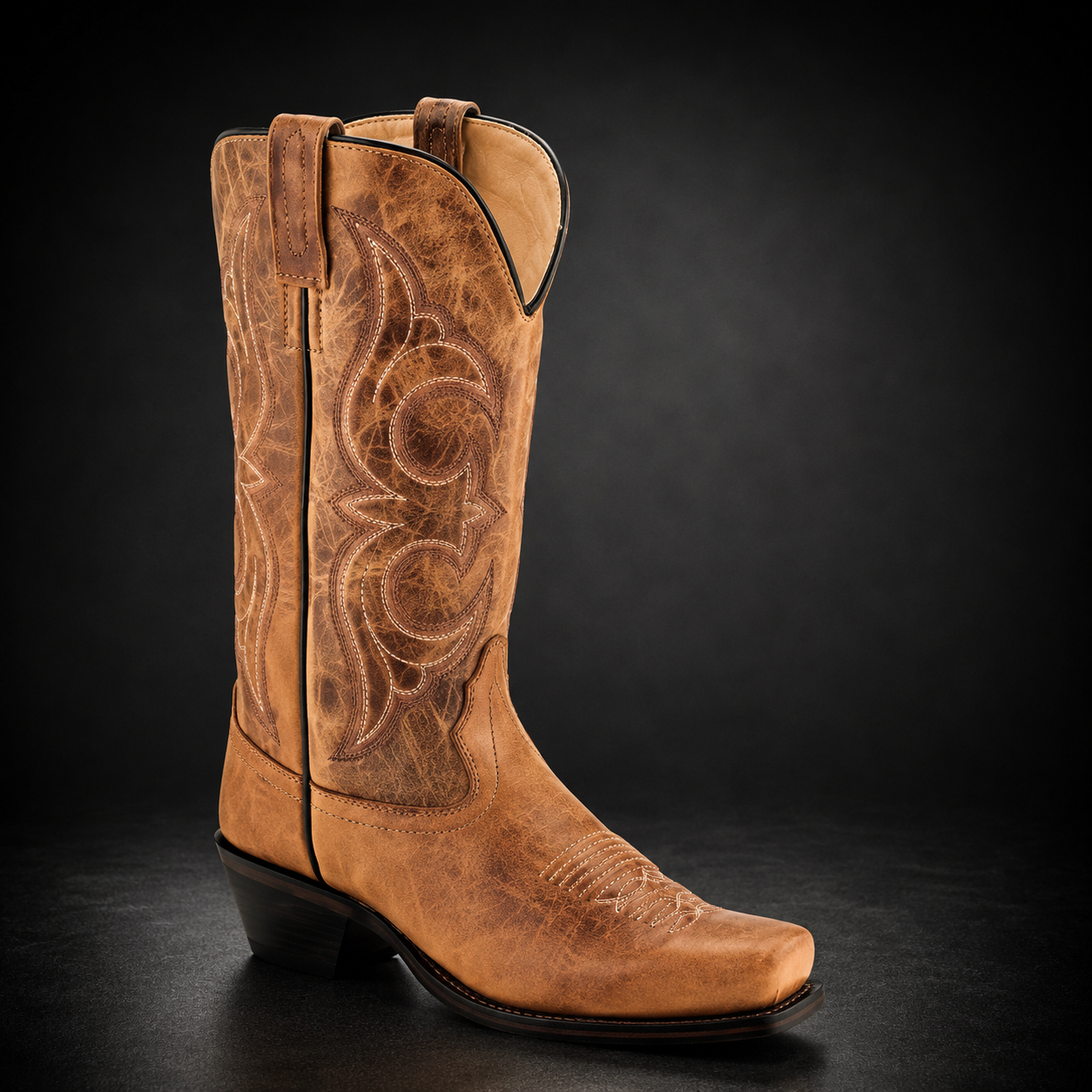 Woman's Cactus Tan Square Toe Western Boot | WEST 8138