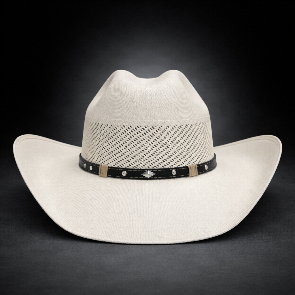 Wild Wild West | Adults Canvas Wide Vent Ivory Cowboy Hat | Bologna Crown