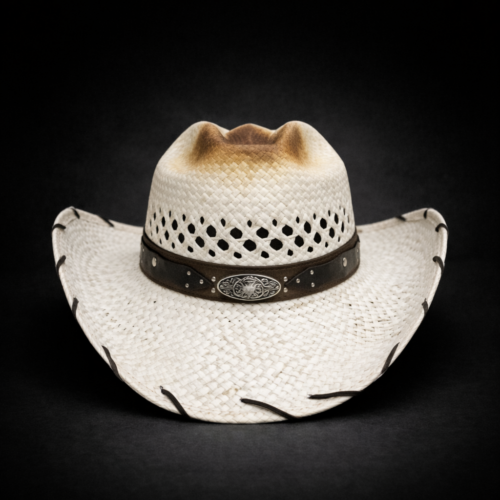 Wild Wild West | Adults Nante Straw White Cowboy Hat | Country Crown