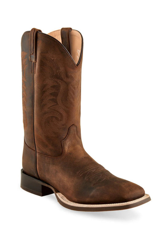 Men's Brown Wide Square Toe Western Boot | WEST 824